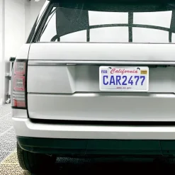 Solid Silver Rust-Proof Car License Plate Frames Universal Stainless Steel Holder with Screws & Caps US Standard 2PCS