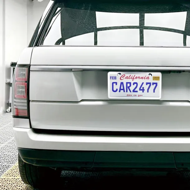 Solid Silver Rust-Proof Car License Plate Frames Universal Stainless Steel Holder with Screws & Caps US Standard 2PCS