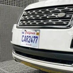 Solid Silver Rust-Proof Car License Plate Frames Universal Stainless Steel Holder with Screws & Caps US Standard 2PCS