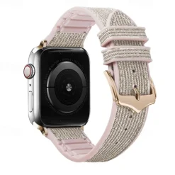 Solo Loop Compatible with Apple Watch band 38mm 40mm 41mm 42mm 44mm 45mm 49mm Glitter Adjustable Silicone Strap Replacement Wristband for iwatch Ultra 2 Series 9 8 7 SE 6 5 4 3 2 1