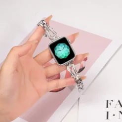 Solo Loop Compatible with Apple Watch band 38mm 40mm 41mm 42mm 44mm 45mm 49mm Women Bling Diamond Adjustable Alloy Strap Replacement Wristband for iwatch Ultra 2 Series 9 8 7 SE 6 5 4 3 2 1