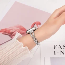 Solo Loop Compatible with Apple Watch band 38mm 40mm 41mm 42mm 44mm 45mm 49mm Women Bling Diamond Adjustable Alloy Strap Replacement Wristband for iwatch Ultra 2 Series 9 8 7 SE 6 5 4 3 2 1