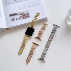 Solo Loop Compatible with Apple Watch band 38mm 40mm 41mm 42mm 44mm 45mm 49mm Women Metal Clasp Adjustable Alloy Strap Replacement Wristband for iwatch Ultra 2 Series 9 8 7 SE 6 5 4 3 2 1