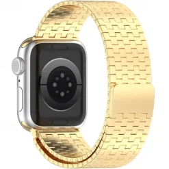 Solo Loop Compatible with Apple Watch band 38mm 40mm 41mm 42mm 44mm 45mm 49mm Magnetic Clasp Adjustable Stainless Steel Strap Replacement Wristband for iwatch Ultra 2 Series 9 8 7 SE 6 5 4 3 2 1