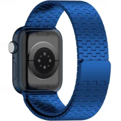 Solo Loop Compatible with Apple Watch band 38mm 40mm 41mm 42mm 44mm 45mm 49mm Magnetic Clasp Adjustable Stainless Steel Strap Replacement Wristband for iwatch Ultra 2 Series 9 8 7 SE 6 5 4 3 2 1