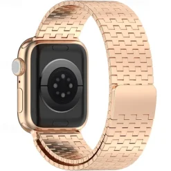 Solo Loop Compatible with Apple Watch band 38mm 40mm 41mm 42mm 44mm 45mm 49mm Magnetic Clasp Adjustable Stainless Steel Strap Replacement Wristband for iwatch Ultra 2 Series 9 8 7 SE 6 5 4 3 2 1