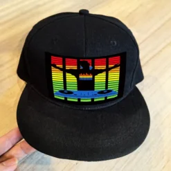 Sound Activated LED Snapback Hat, LED Hats, Message Display Baseball Cap, for Party Christmas Halloween