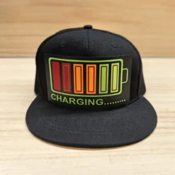 Sound Activated LED Snapback Hat, LED Hats, Message Display Baseball Cap, for Party Christmas Halloween