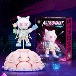 Space Astronauts Music Box Building Blocks Spaceman Exploring Adventure Model Action Figures Bricks Educational Assembly Toy Christmas /Halloween/ Thanksgiving Day Gift