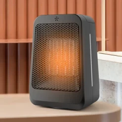 Space Heater 1200W Electric Heater Indoor Portable Thermostat PTC Fast Heating Chamber Small Heater with Heating and Fan Mode