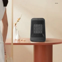 Space Heater 1200W Electric Heater Indoor Portable Thermostat PTC Fast Heating Chamber Small Heater with Heating and Fan Mode