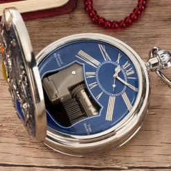 Space Series Music Pocket Watch Men with Chain Retro Vintage Fashion Clock Women Music Necklace Watches Unique Couples Collectibles Gift