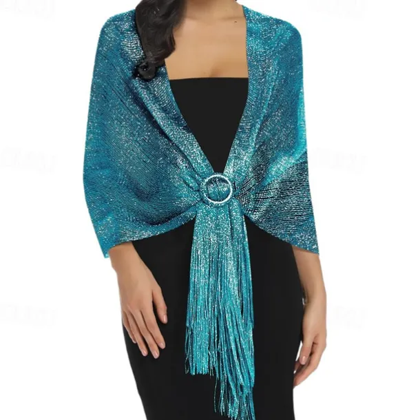Sparkling Metallic Shawls and Wraps for Evening Party/Wedding/Formal Dresses