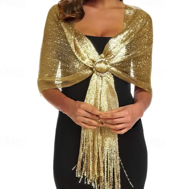 Sparkling Metallic Shawls and Wraps for Evening Party/Wedding/Formal Dresses