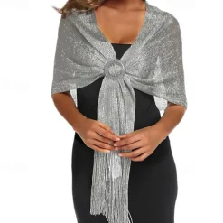 Sparkling Metallic Shawls and Wraps for Evening Party/Wedding/Formal Dresses