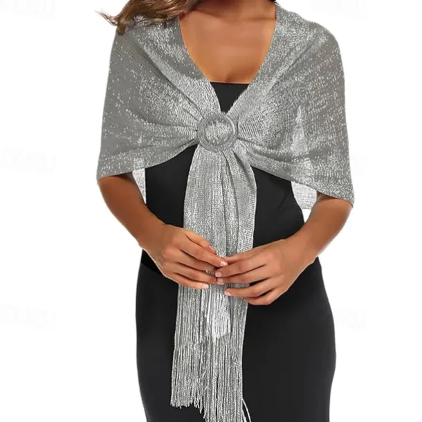 Sparkling Metallic Shawls and Wraps for Evening Party/Wedding/Formal Dresses