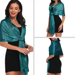 Sparkling Metallic Shawls and Wraps for Evening Party/Wedding/Formal Dresses