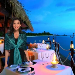 Sparkling Metallic Shawls and Wraps for Evening Party/Wedding/Formal Dresses