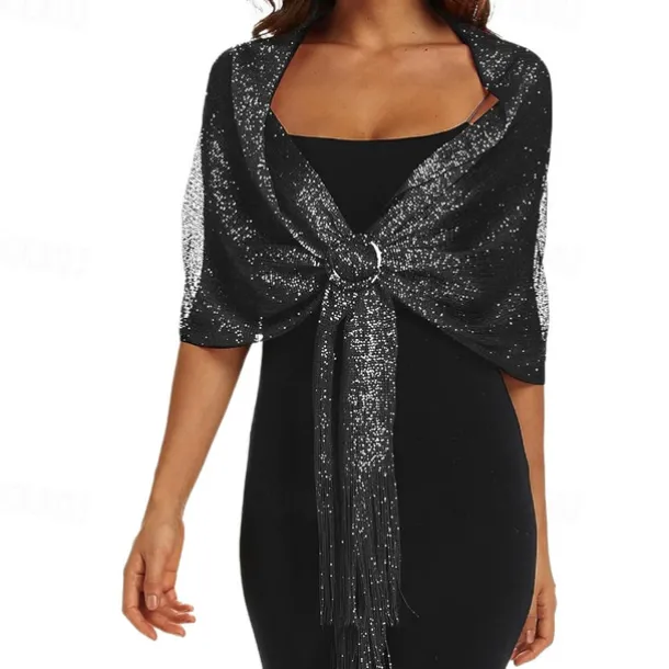 Sparkling Metallic Shawls and Wraps for Evening Party/Wedding/Formal Dresses