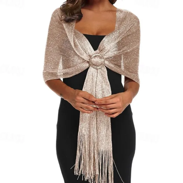 Sparkling Metallic Shawls and Wraps for Evening Party/Wedding/Formal Dresses