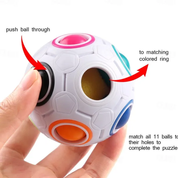 Speed Cube Set 1 pcs Magic Cube IQ Cube Stress Reliever Puzzle Cube BallAdults' Toy Gift