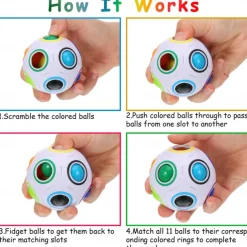 Speed Cube Set 1 pcs Magic Cube IQ Cube Stress Reliever Puzzle Cube BallAdults' Toy Gift