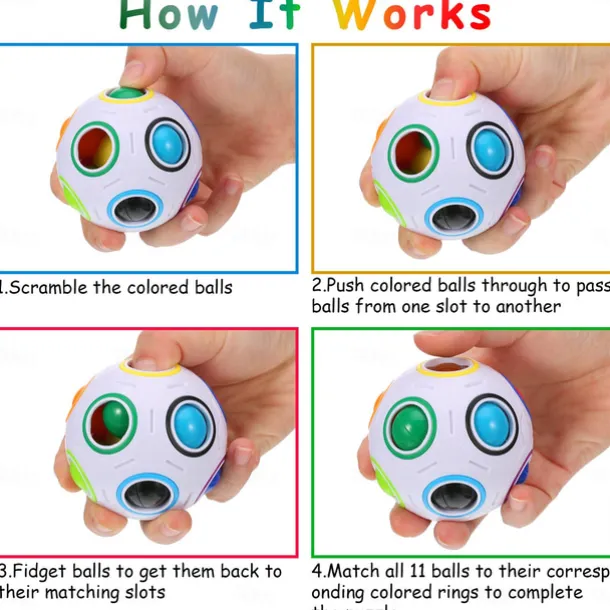 Speed Cube Set 1 pcs Magic Cube IQ Cube Stress Reliever Puzzle Cube BallAdults' Toy Gift