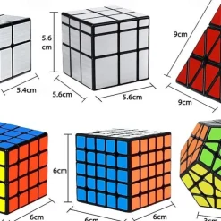 Speed Cube Set 12 pcs Magic Cube IQ Cube 2*2*2 3*3*3 4*4*4 Speedcubing Bundle Stress Reliever Puzzle Cube Professional Level SpeedToy Gift for Christmas Gifts