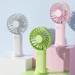 3-Speed Portable Cooling Fan – USB Rechargeable Handheld Electric Fan with 1200mAh Battery for Personal Use