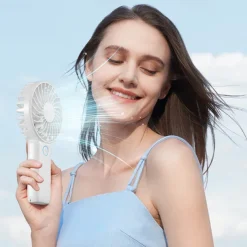 3-Speed Portable Cooling Fan – USB Rechargeable Handheld Electric Fan with 1200mAh Battery for Personal Use