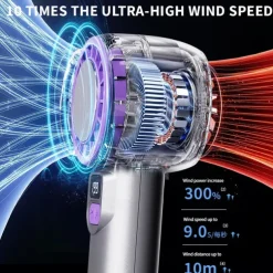 199-Speed Portable TEC Refrigeration Fan – Ultra-High Wind Speed, Low Noise, Compact Handheld Design