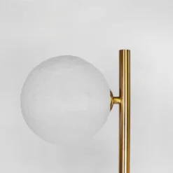 Sphere Living Room Floor Lamp, Mid-Century Modern 2 Sphere Pole Light for Bedroom, Bright LED Standing Lamp for Office, Modern Living Room Decor 110-240V