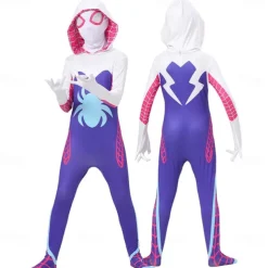 Spider Superhero Gwen Halloween Bodysuits Full Body Catsuit Sexy Costume Kid's Adults' Women's Girls' Carnival Party Easy Halloween Costumes Dress Up