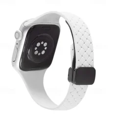 Sport Band Compatible with Apple Watch band 38mm 40mm 41mm 42mm 44mm 45mm 49mm Elastic Rugged Magnetic Clasp Silicone Strap Replacement Wristband for iwatch Ultra 2 Series 9 8 7 SE 6 5 4 3 2 1