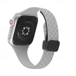 Sport Band Compatible with Apple Watch band 38mm 40mm 41mm 42mm 44mm 45mm 49mm Elastic Rugged Magnetic Clasp Silicone Strap Replacement Wristband for iwatch Ultra 2 Series 9 8 7 SE 6 5 4 3 2 1