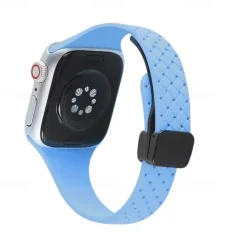 Sport Band Compatible with Apple Watch band 38mm 40mm 41mm 42mm 44mm 45mm 49mm Elastic Rugged Magnetic Clasp Silicone Strap Replacement Wristband for iwatch Ultra 2 Series 9 8 7 SE 6 5 4 3 2 1