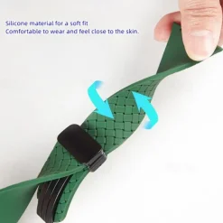 Sport Band Compatible with Apple Watch band 38mm 40mm 41mm 42mm 44mm 45mm 49mm Elastic Rugged Magnetic Clasp Silicone Strap Replacement Wristband for iwatch Ultra 2 Series 9 8 7 SE 6 5 4 3 2 1