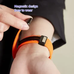 Sport Band Compatible with Apple Watch band 38mm 40mm 41mm 42mm 44mm 45mm 49mm Elastic Rugged Magnetic Clasp Silicone Strap Replacement Wristband for iwatch Ultra 2 Series 9 8 7 SE 6 5 4 3 2 1