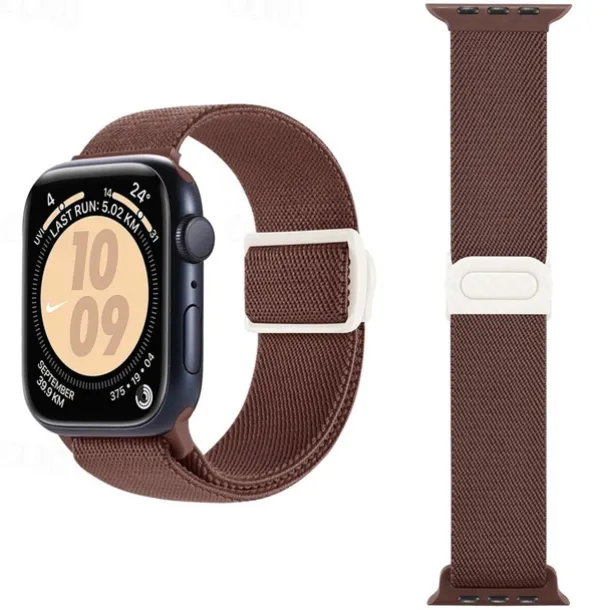Sport Band Compatible with Apple Watch band 38mm 40mm 41mm 42mm 44mm 45mm 49mm Elastic Adjustable Nylon Strap Replacement Wristband for iwatch Ultra 2 Series 9 8 7 SE 6 5 4 3 2 1