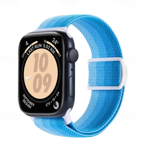Sport Band Compatible with Apple Watch band 38mm 40mm 41mm 42mm 44mm 45mm 49mm Elastic Adjustable Nylon Strap Replacement Wristband for iwatch Ultra 2 Series 9 8 7 SE 6 5 4 3 2 1