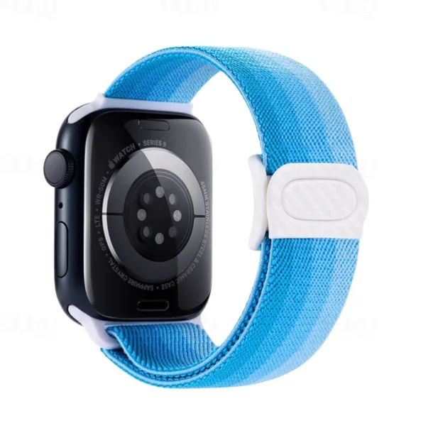 Sport Band Compatible with Apple Watch band 38mm 40mm 41mm 42mm 44mm 45mm 49mm Elastic Adjustable Nylon Strap Replacement Wristband for iwatch Ultra 2 Series 9 8 7 SE 6 5 4 3 2 1