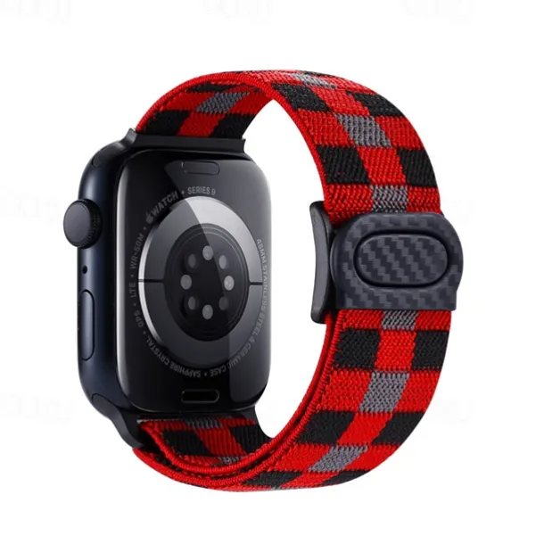 Sport Band Compatible with Apple Watch band 38mm 40mm 41mm 42mm 44mm 45mm 49mm Elastic Adjustable Nylon Strap Replacement Wristband for iwatch Ultra 2 Series 9 8 7 SE 6 5 4 3 2 1