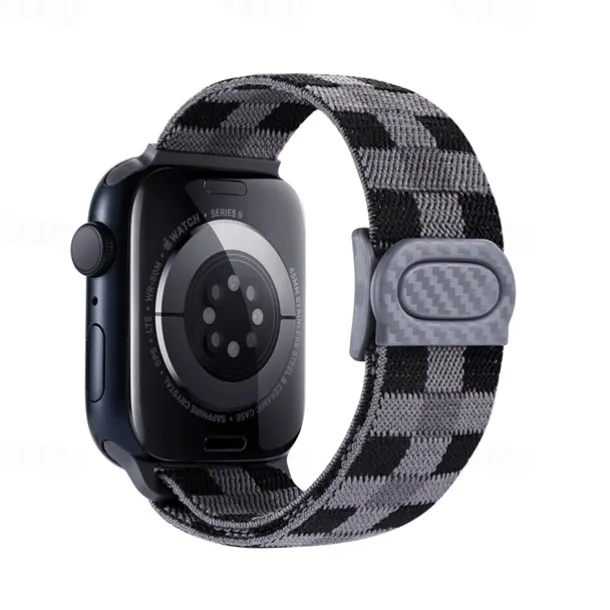 Sport Band Compatible with Apple Watch band 38mm 40mm 41mm 42mm 44mm 45mm 49mm Elastic Adjustable Nylon Strap Replacement Wristband for iwatch Ultra 2 Series 9 8 7 SE 6 5 4 3 2 1