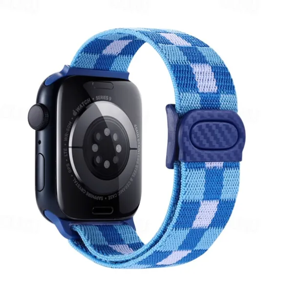 Sport Band Compatible with Apple Watch band 38mm 40mm 41mm 42mm 44mm 45mm 49mm Elastic Adjustable Nylon Strap Replacement Wristband for iwatch Ultra 2 Series 9 8 7 SE 6 5 4 3 2 1
