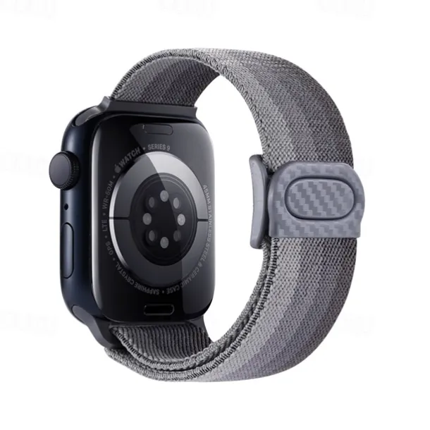 Sport Band Compatible with Apple Watch band 38mm 40mm 41mm 42mm 44mm 45mm 49mm Elastic Adjustable Nylon Strap Replacement Wristband for iwatch Ultra 2 Series 9 8 7 SE 6 5 4 3 2 1