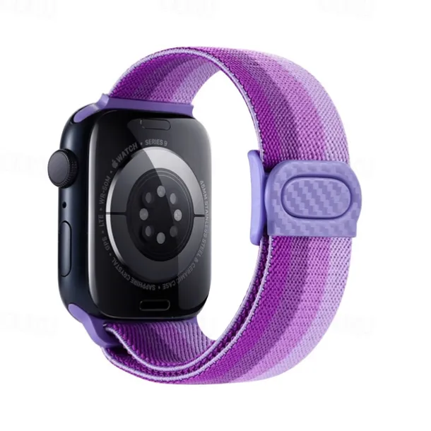 Sport Band Compatible with Apple Watch band 38mm 40mm 41mm 42mm 44mm 45mm 49mm Elastic Adjustable Nylon Strap Replacement Wristband for iwatch Ultra 2 Series 9 8 7 SE 6 5 4 3 2 1