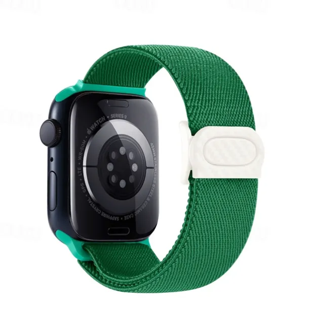 Sport Band Compatible with Apple Watch band 38mm 40mm 41mm 42mm 44mm 45mm 49mm Elastic Adjustable Nylon Strap Replacement Wristband for iwatch Ultra 2 Series 9 8 7 SE 6 5 4 3 2 1