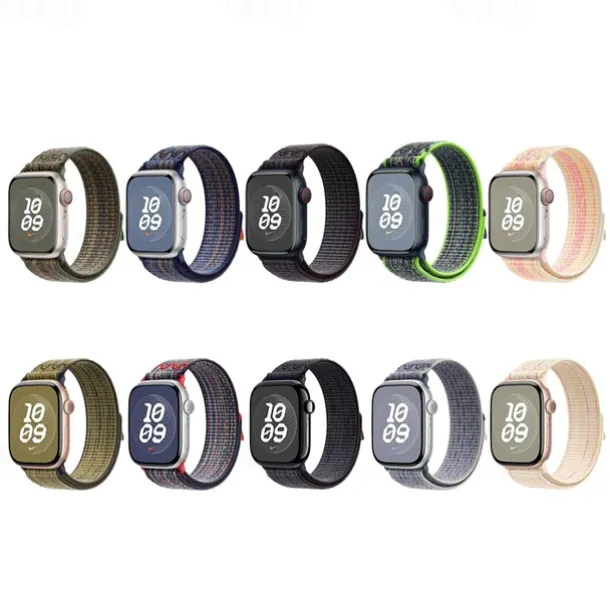 Sport Band Compatible with Apple Watch band 38mm 40mm 41mm 42mm 44mm 45mm 49mm Adjustable Fabric Strap Replacement Wristband for iwatch Ultra 2 Series 9 8 7 SE 6 5 4 3 2 1