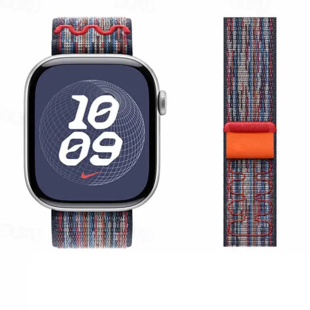 Sport Band Compatible with Apple Watch band 38mm 40mm 41mm 42mm 44mm 45mm 49mm Adjustable Fabric Strap Replacement Wristband for iwatch Ultra 2 Series 9 8 7 SE 6 5 4 3 2 1