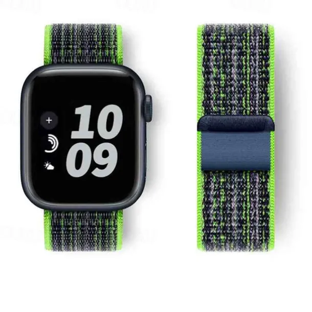 Sport Band Compatible with Apple Watch band 38mm 40mm 41mm 42mm 44mm 45mm 49mm Adjustable Fabric Strap Replacement Wristband for iwatch Ultra 2 Series 9 8 7 SE 6 5 4 3 2 1